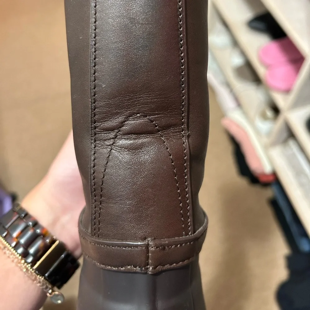 Hunter Tall Winter Rain Boots in Black and Brown